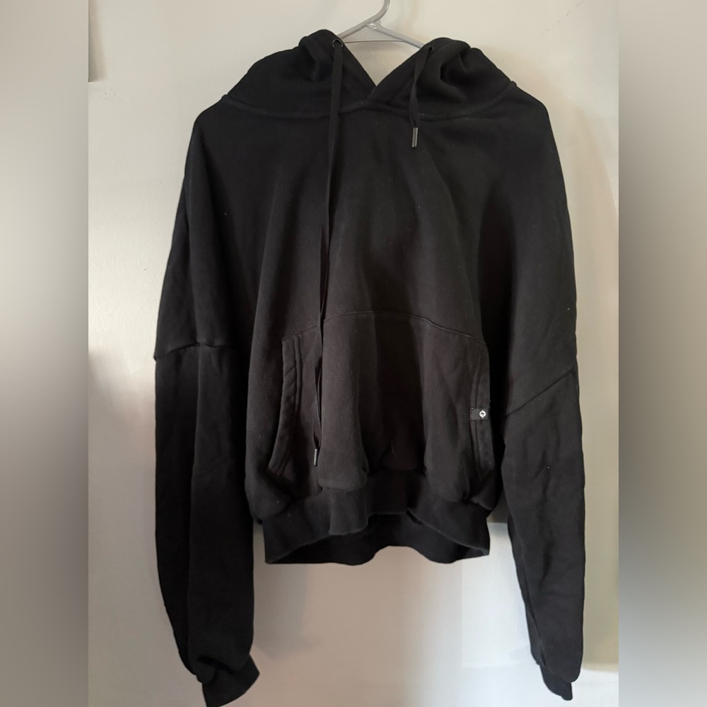 POPFLEX Black Cropped Cloud Hoodie